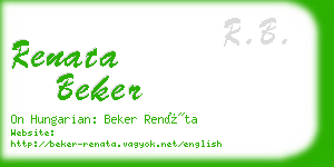 renata beker business card